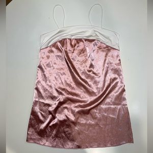 Vintage mini satin pink slip
